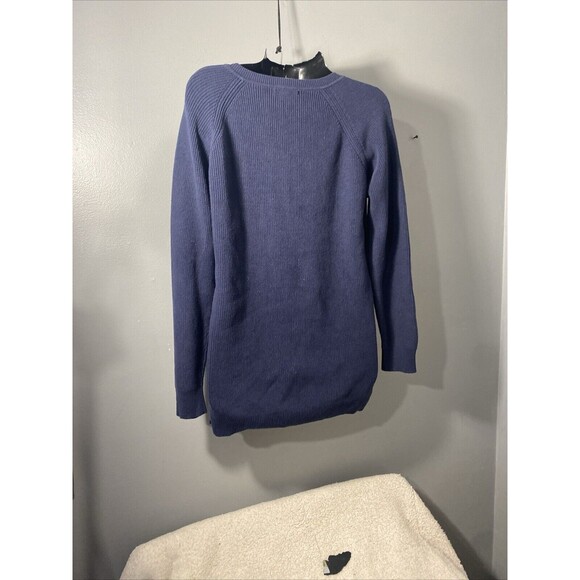 Ruff Hewn Knitted Sweater Tunic Blue Womens Large Blue Drawstring Pullover Boho‎ - Picture 5 of 7